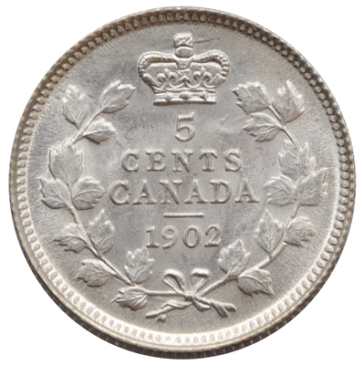 1902 Canada 5-cents Gem Brilliant Uncirculated (MS-65) $