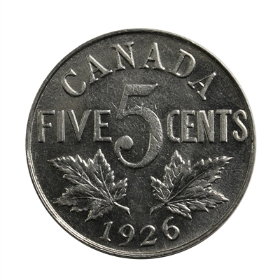 1926 Near 6 Canada 5-cents Almost Uncirculated (AU-50) $