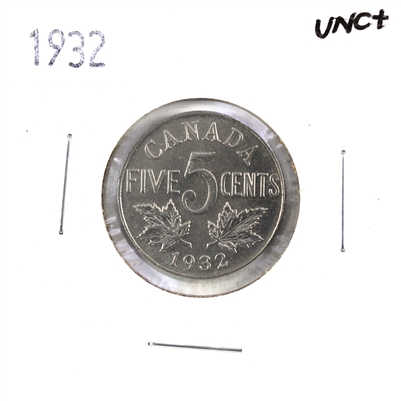 1932 Canada 5-cents UNC+ (MS-62) $
