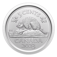 2023 Canada QEII (1952-2022)  5-cent Brilliant Uncirculated (MS-63)