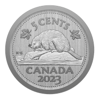 2023 QEII Canada 5-cents Specimen