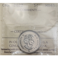 2022 Canada 5-cents ICCS Certified MS-65