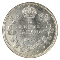 1913 Canada 5-cents UNC+ (MS-62) $