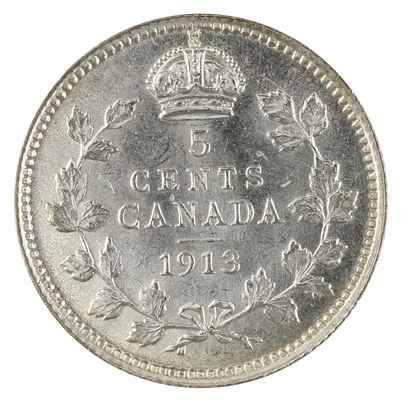 1913 Canada 5-cents UNC+ (MS-62) $