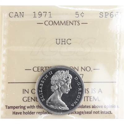 1971 Canada 5-cents ICCS Certified SP-66 UHC