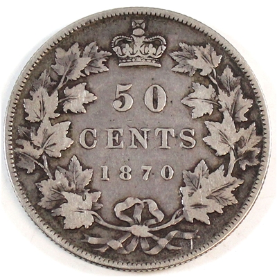 1870 LCW Canada 50-cents F-VF (F-15) $