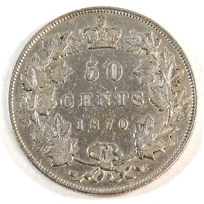 1870 LCW Canada 50-cents Very Fine (VF-20) $