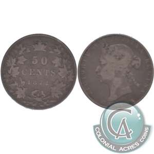 1871H Canada 50-cents VG-F (VG-10) $