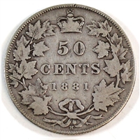 1881H Canada 50-cents VG-F (VG-10) $