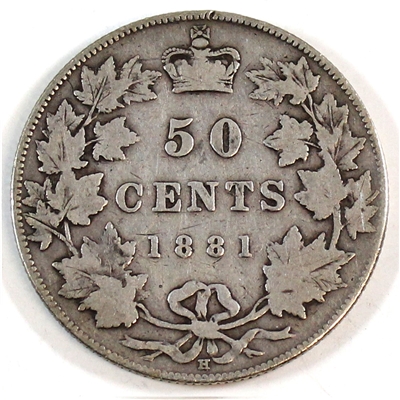 1881H Canada 50-cents VG-F (VG-10) $