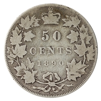 1890H Canada 50-cents Very Good (VG-8) $