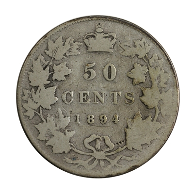 1894 Canada 50-cents G-VG (G-6) $