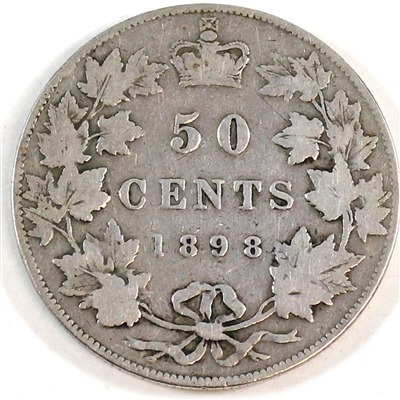 1898 Canada 50-cents Very Good (VG-8) $