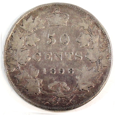 1898 Canada 50-cents VG-F (VG-10) $