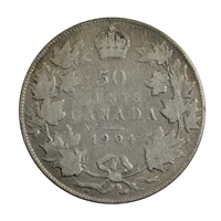 1904 Canada 50-cents VG-F (VG-10) $