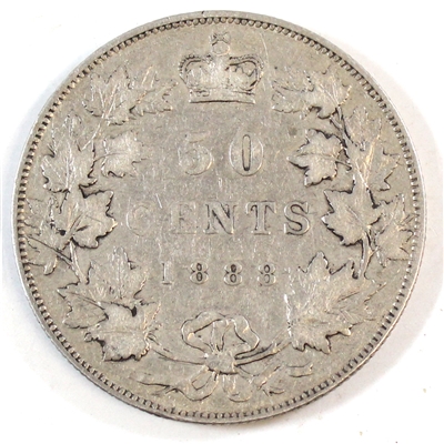 1888 Obv. 2 Canada 50-cents F-VF (F-15) $
