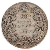 1906 Canada 50-cents Very Good (VG-8)