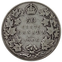 1906 Canada 50-cents VG-F (VG-10)