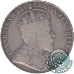1908 Canada 50-cents VG-F (VG-10) $