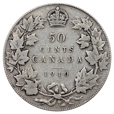 1910 Victorian Leaves Canada 50-cents VG-F (VG-10) $