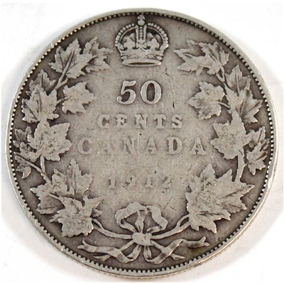 1912 Canada 50-cents Very Good (VG-8)