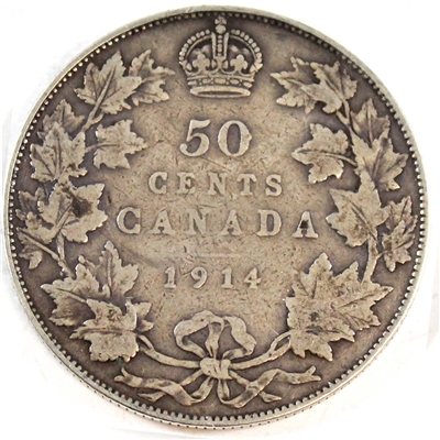 1914 Canada 50-cents Very Good (VG-8)