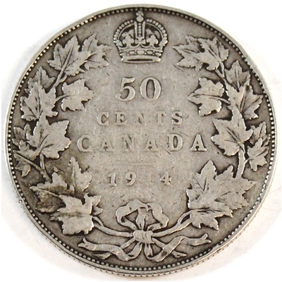 1914 Canada 50-cents VG-F (VG-10) $
