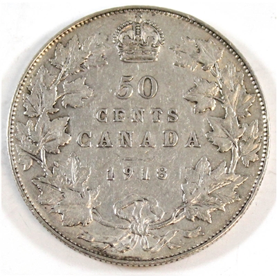 1918 Canada 50-cents F-VF (F-15)