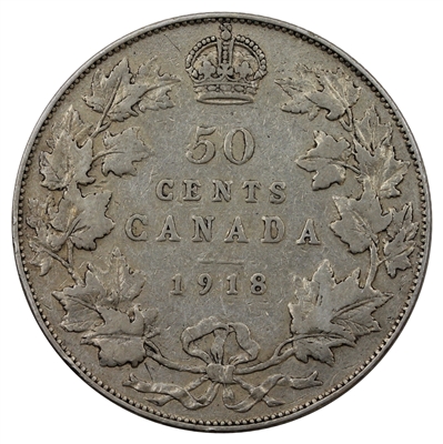1918 Canada 50-cents VG-F (VG-10)