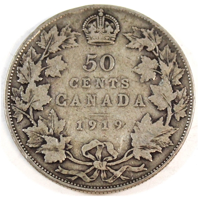 1919 Canada 50-cents Very Good (VG-8)