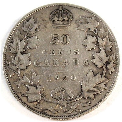 1920 Small 0 Canada 50-cents G-VG (G-6)