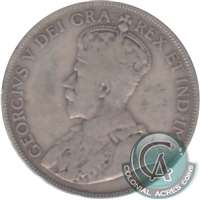 1920 Small 0 Canada 50-cents VG-F (VG-10)