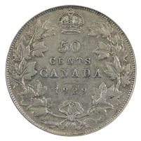 1929 Canada 50-cents VF-EF (VF-30) $
