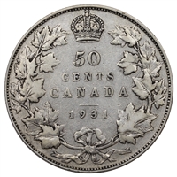 1931 Canada 50-cents Fine (F-12) $