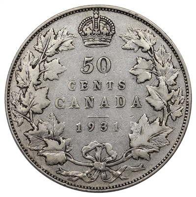 1931 Canada 50-cents Fine (F-12) $