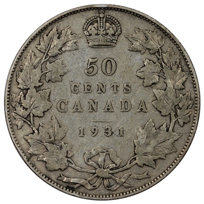 1931 Canada 50-cents Very Good (VG-8)