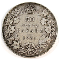 1931 Canada 50-cents VG-F (VG-10)
