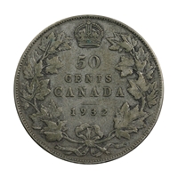 1932 Canada 50-cents VG-F (VG-10) $