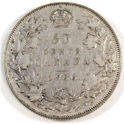 1936 Canada 50-cents Fine (F-12) $