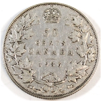 1936 Canada 50-cents F-VF (F-15) $