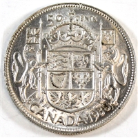 1938 Canada 50-cents EF-AU (EF-45) $