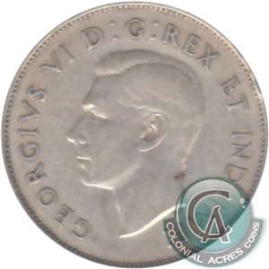 1938 Canada 50-cents Fine (F-12)