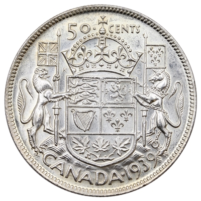 1939 Canada 50-cents AU-UNC (AU-55) $