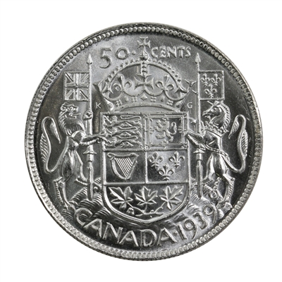 1939 Canada 50-cents Brilliant Uncirculated (MS-63) $