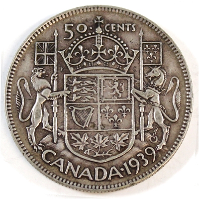 1939 Canada 50-cents Very Fine (VF-20)