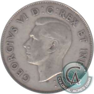 1939 Canada 50-cents VG-F (VG-10)