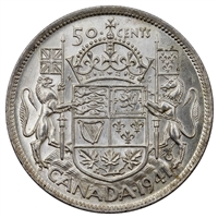 1941 Canada 50-cents Uncirculated (MS-60)
