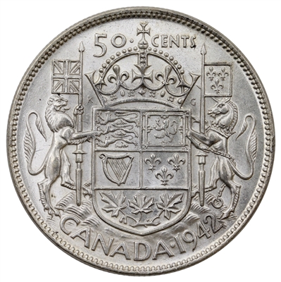 1942 Canada 50-cents AU-UNC (AU-55)