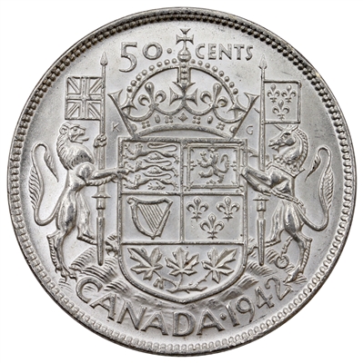 1942 Canada 50-cents Uncirculated (MS-60)