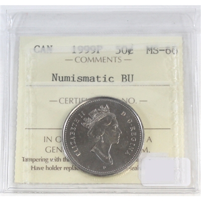 1999P Canada 50-cents ICCS Certified MS-66 NBU